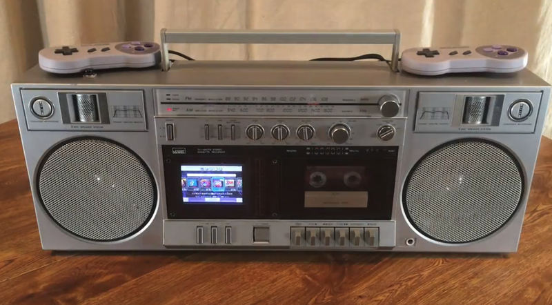 Illustration for article titled Someone Turned An 80s Boombox Into An SNES Classic You Can Play On The Go